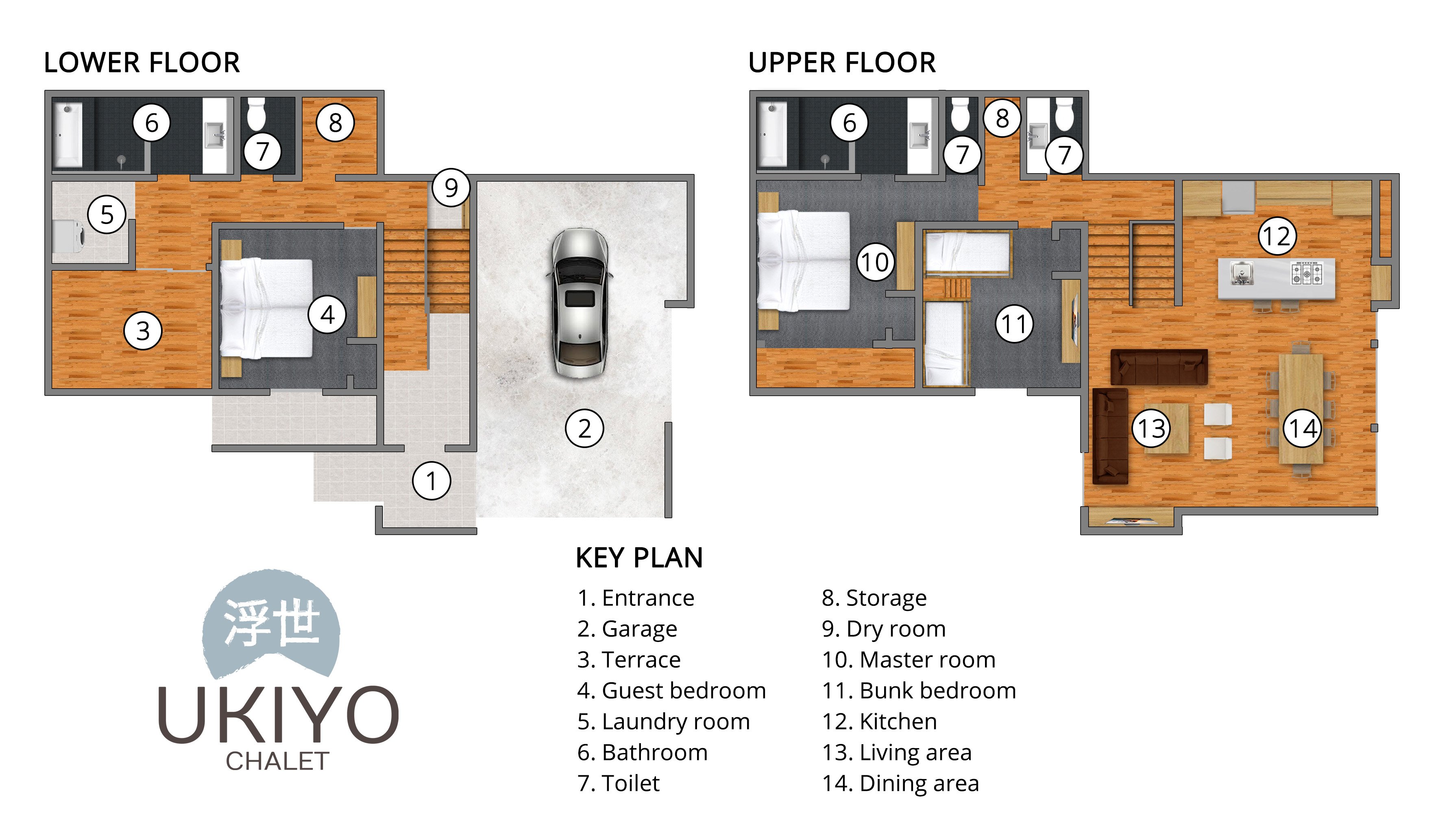 Ukiyo Chalet Floorplan